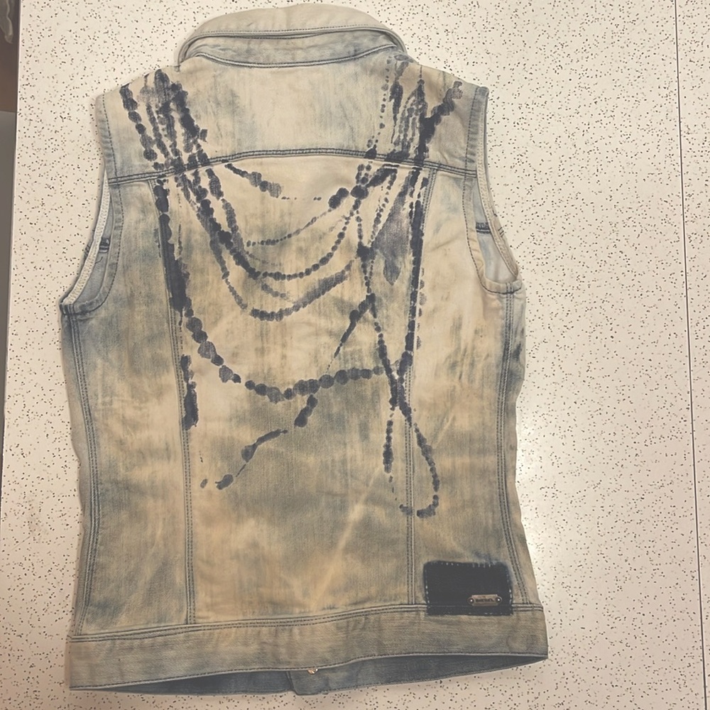 Diesel Bleached Denim vest. Vintage.